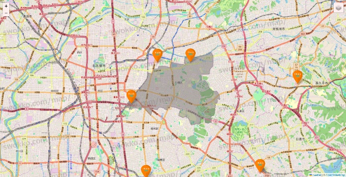 愛知県のillusie300（イルーシーサンマルマル）の店舗地図