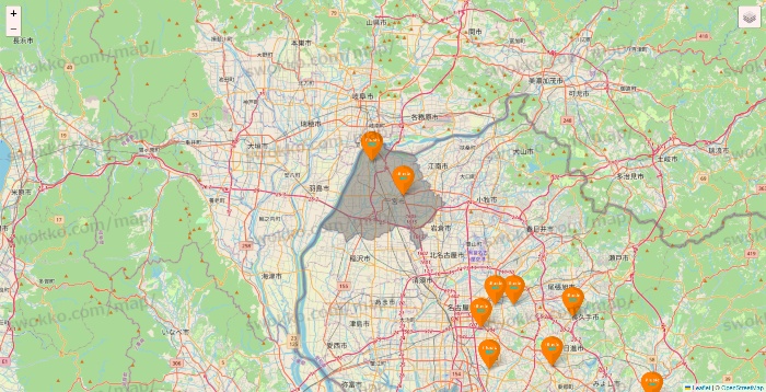 愛知県のillusie300（イルーシーサンマルマル）の店舗地図