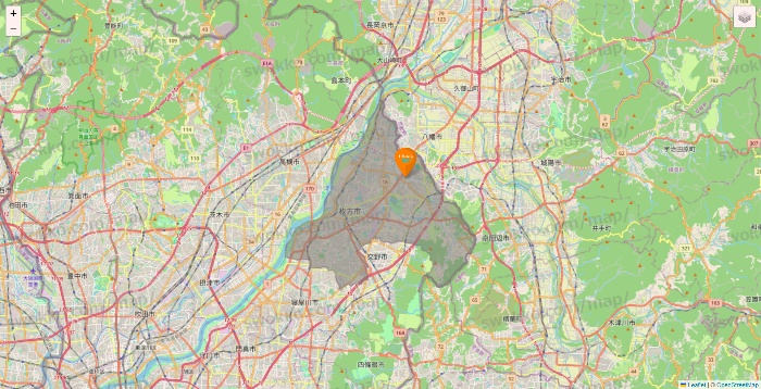 大阪府のillusie300（イルーシーサンマルマル）の店舗地図