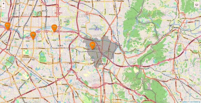 大阪府のillusie300（イルーシーサンマルマル）の店舗地図