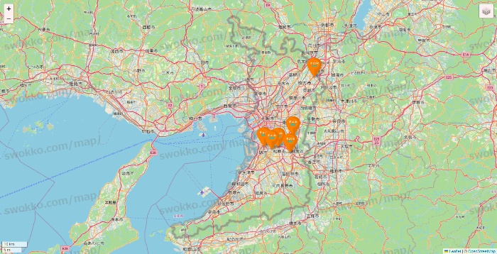 大阪府のillusie300（イルーシーサンマルマル）の店舗地図