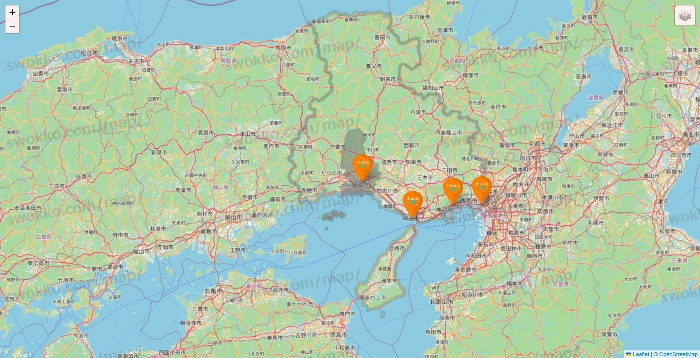 兵庫県のillusie300（イルーシーサンマルマル）の店舗地図