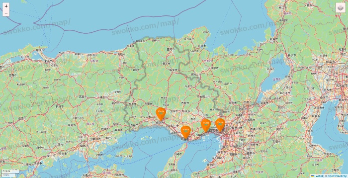 兵庫県のillusie300（イルーシーサンマルマル）の店舗地図