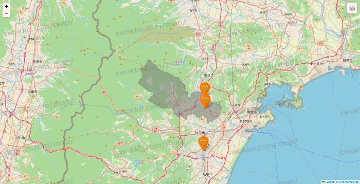 宮城県のillusie300（イルーシーサンマルマル）の店舗地図
