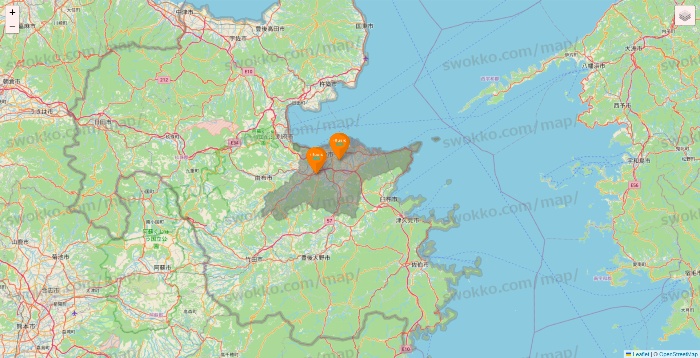 大分県のillusie300（イルーシーサンマルマル）の店舗地図