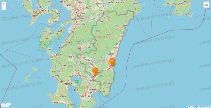 宮崎県のillusie300（イルーシーサンマルマル）の店舗地図