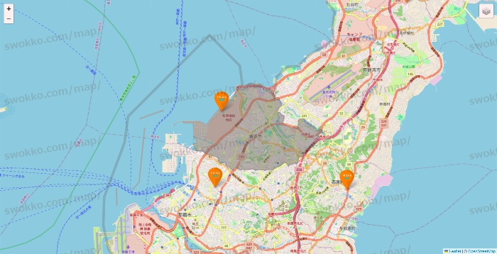 沖縄県のillusie300（イルーシーサンマルマル）の店舗地図