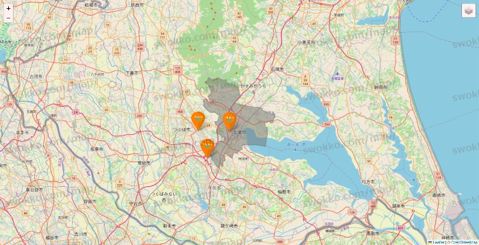 茨城県のillusie300（イルーシーサンマルマル）の店舗地図