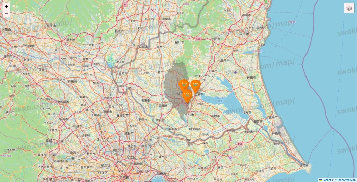 茨城県のillusie300（イルーシーサンマルマル）の店舗地図
