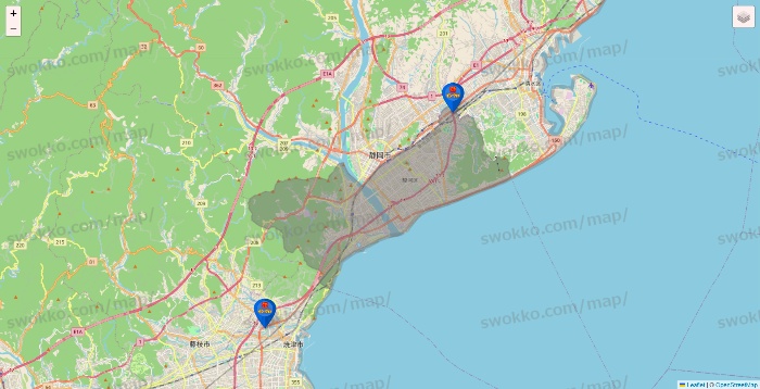 静岡県のイシグロの店舗地図