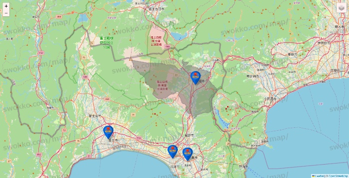 静岡県のイシグロの店舗地図