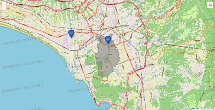 静岡県のイシグロの店舗地図