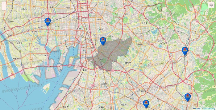 愛知県のイシグロの店舗地図