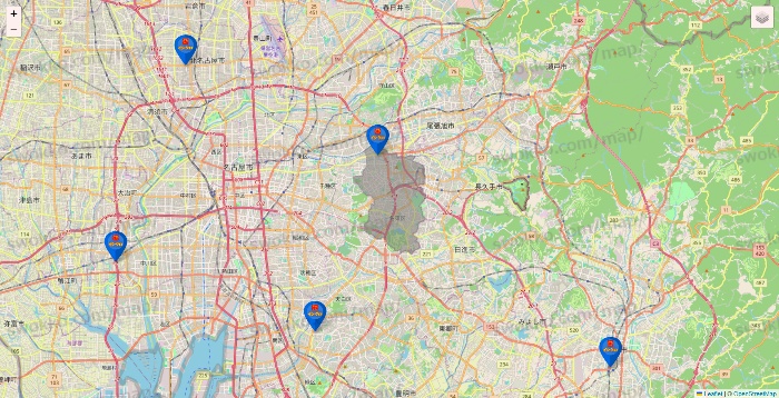 愛知県のイシグロの店舗地図