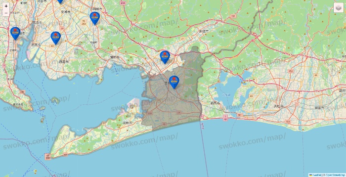愛知県のイシグロの店舗地図
