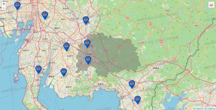 愛知県のイシグロの店舗地図