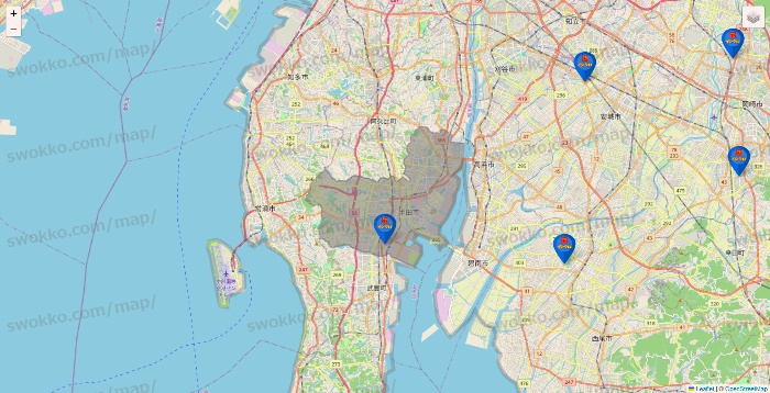 愛知県のイシグロの店舗地図