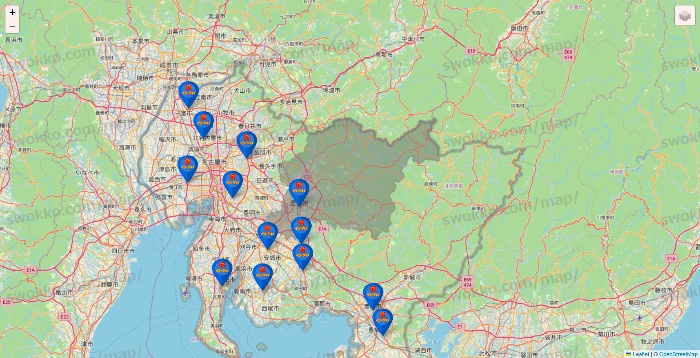 愛知県のイシグロの店舗地図