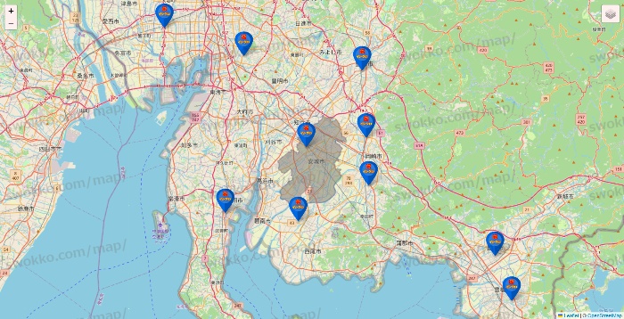 愛知県のイシグロの店舗地図