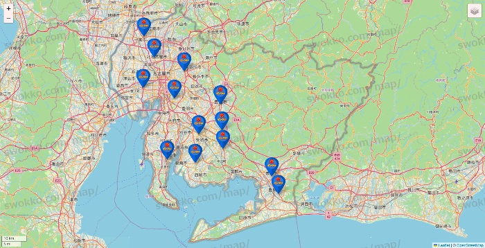 愛知県のイシグロの店舗地図