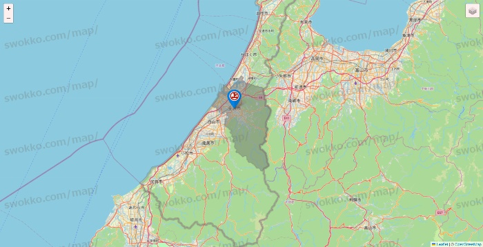 石川県の磯丸水産の店舗地図