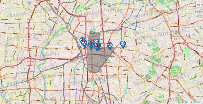愛知県の磯丸水産の店舗地図