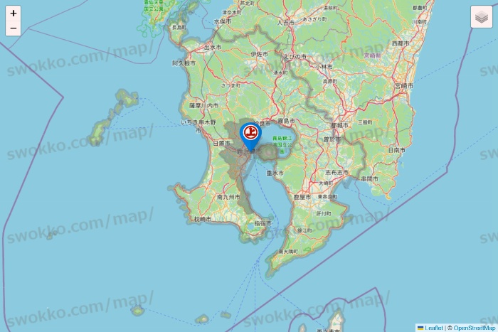鹿児島県の磯丸水産の店舗地図