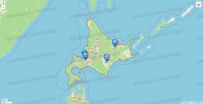 北海道のイトーヨーカドーの店舗地図