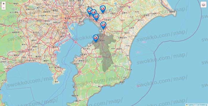 千葉県のイトーヨーカドーの店舗地図