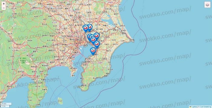千葉県のイトーヨーカドーの店舗地図