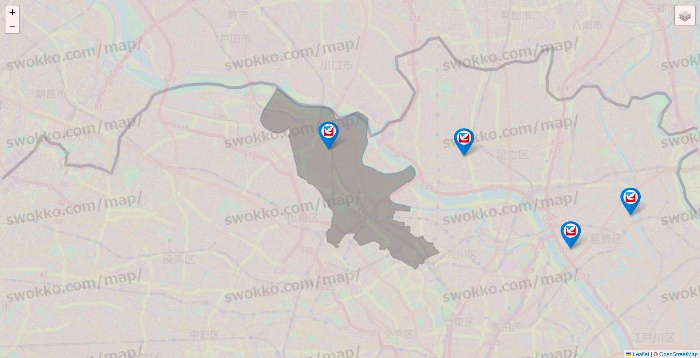 東京都のイトーヨーカドーの店舗地図