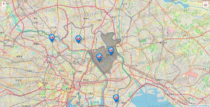 東京都のイトーヨーカドーの店舗地図