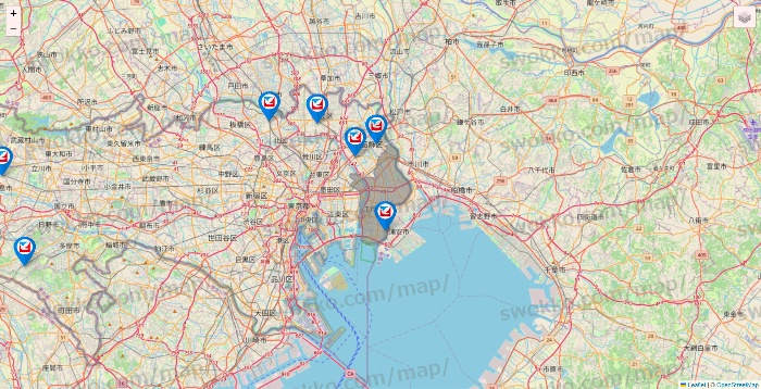 東京都のイトーヨーカドーの店舗地図
