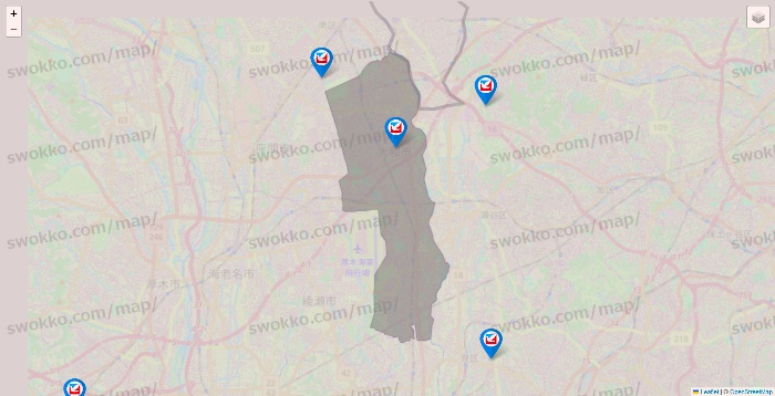 神奈川県のイトーヨーカドーの店舗地図