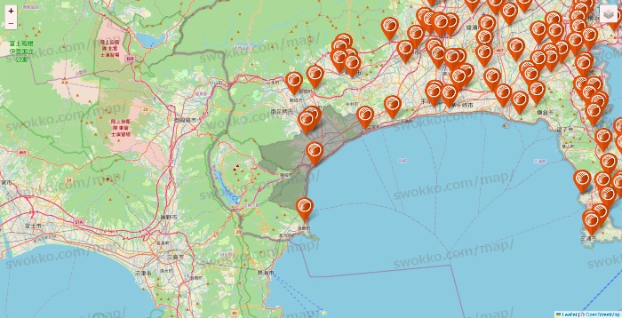 神奈川県のJALAの施設地図