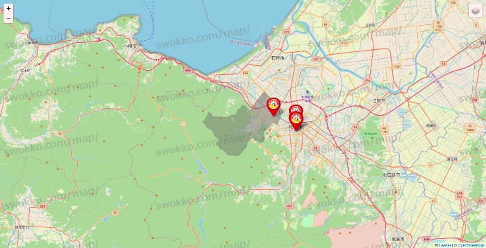 北海道のジャンカラの店舗地図