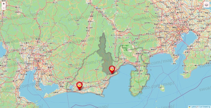 静岡県のジャンカラの店舗地図