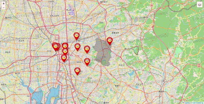 愛知県のジャンカラの店舗地図