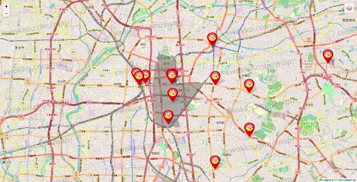 愛知県のジャンカラの店舗地図