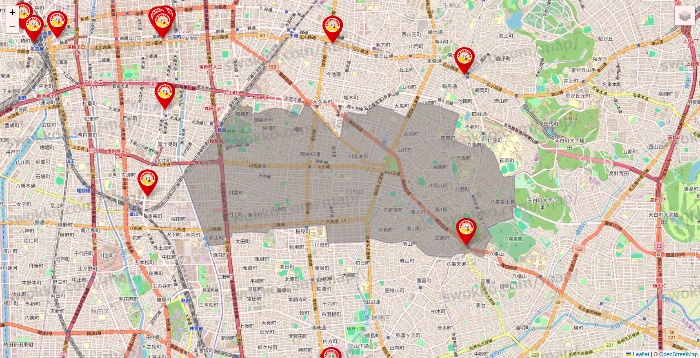 愛知県のジャンカラの店舗地図