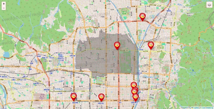 京都府のジャンカラの店舗地図