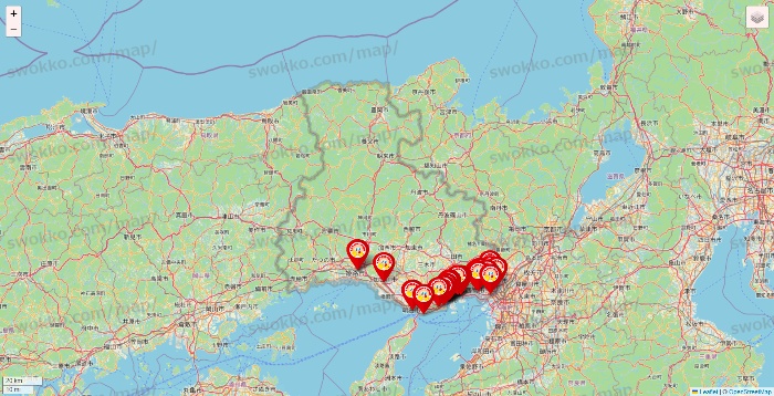兵庫県のジャンカラの店舗地図