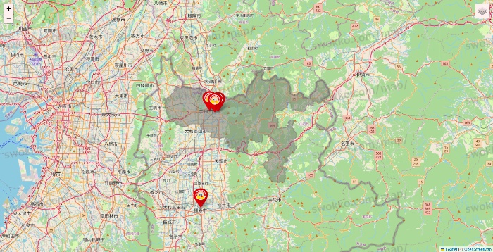 奈良県のジャンカラの店舗地図