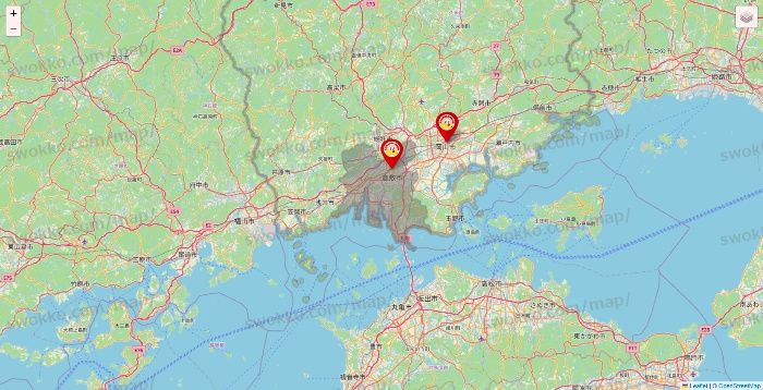 岡山県のジャンカラの店舗地図