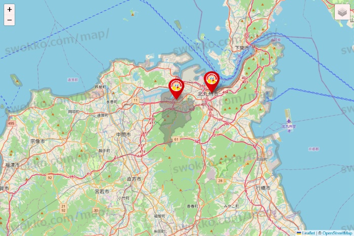 福岡県のジャンカラの店舗地図