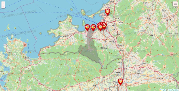 福岡県のジャンカラの店舗地図