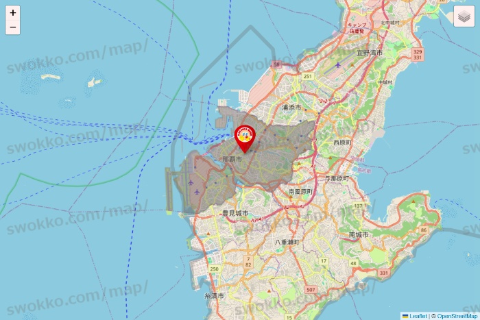 沖縄県のジャンカラの店舗地図