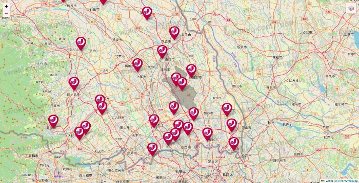 埼玉県のジェーソンの店舗地図