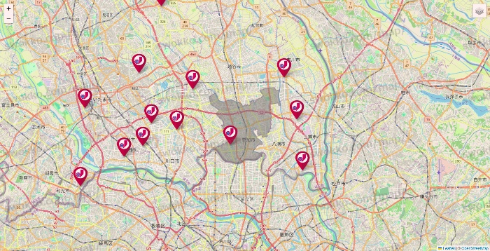 埼玉県のジェーソンの店舗地図