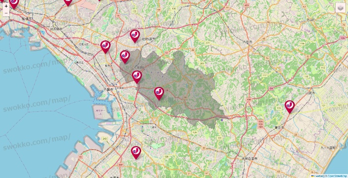 千葉県のジェーソンの店舗地図